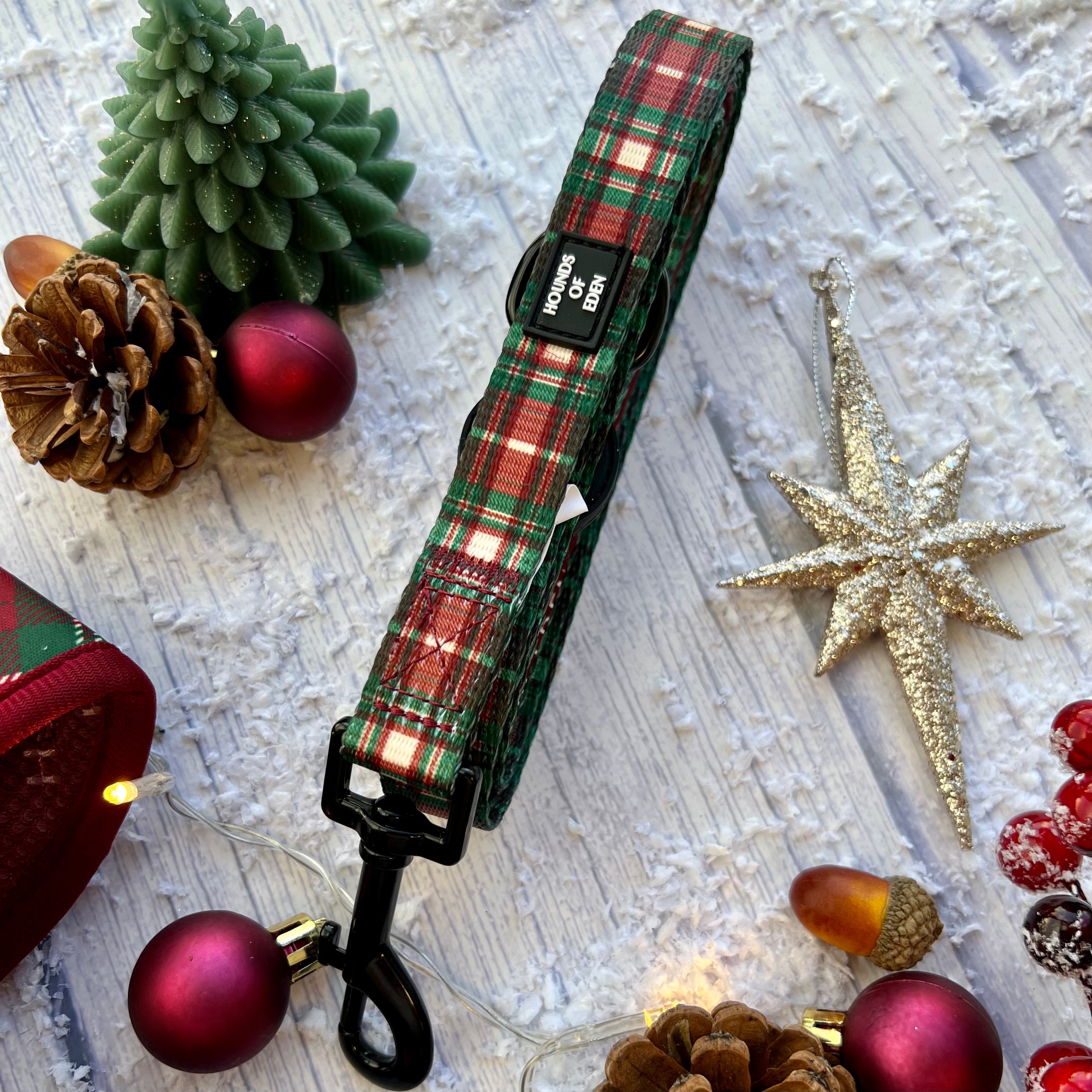 Tartan Me Up - Red & Cream Tartan Design Dog Lead
