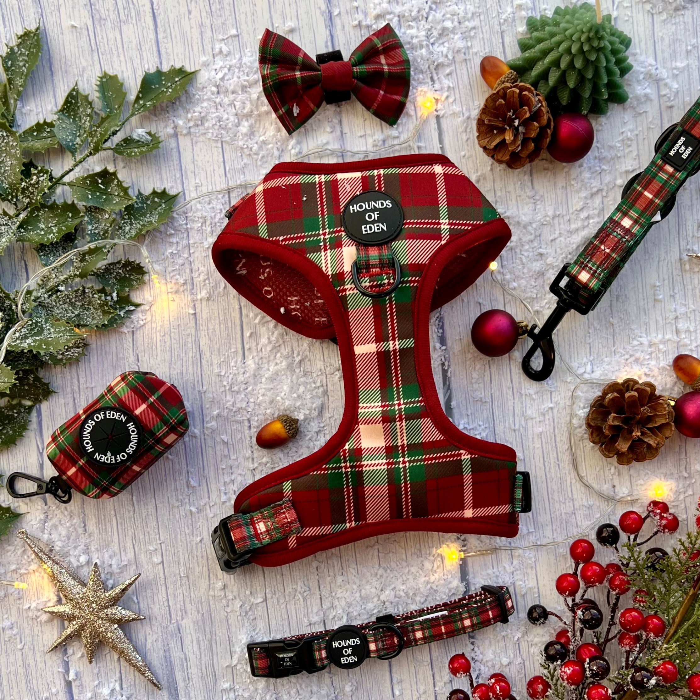 Tartan Me Up - Red & Cream Tartan Design Dog Lead