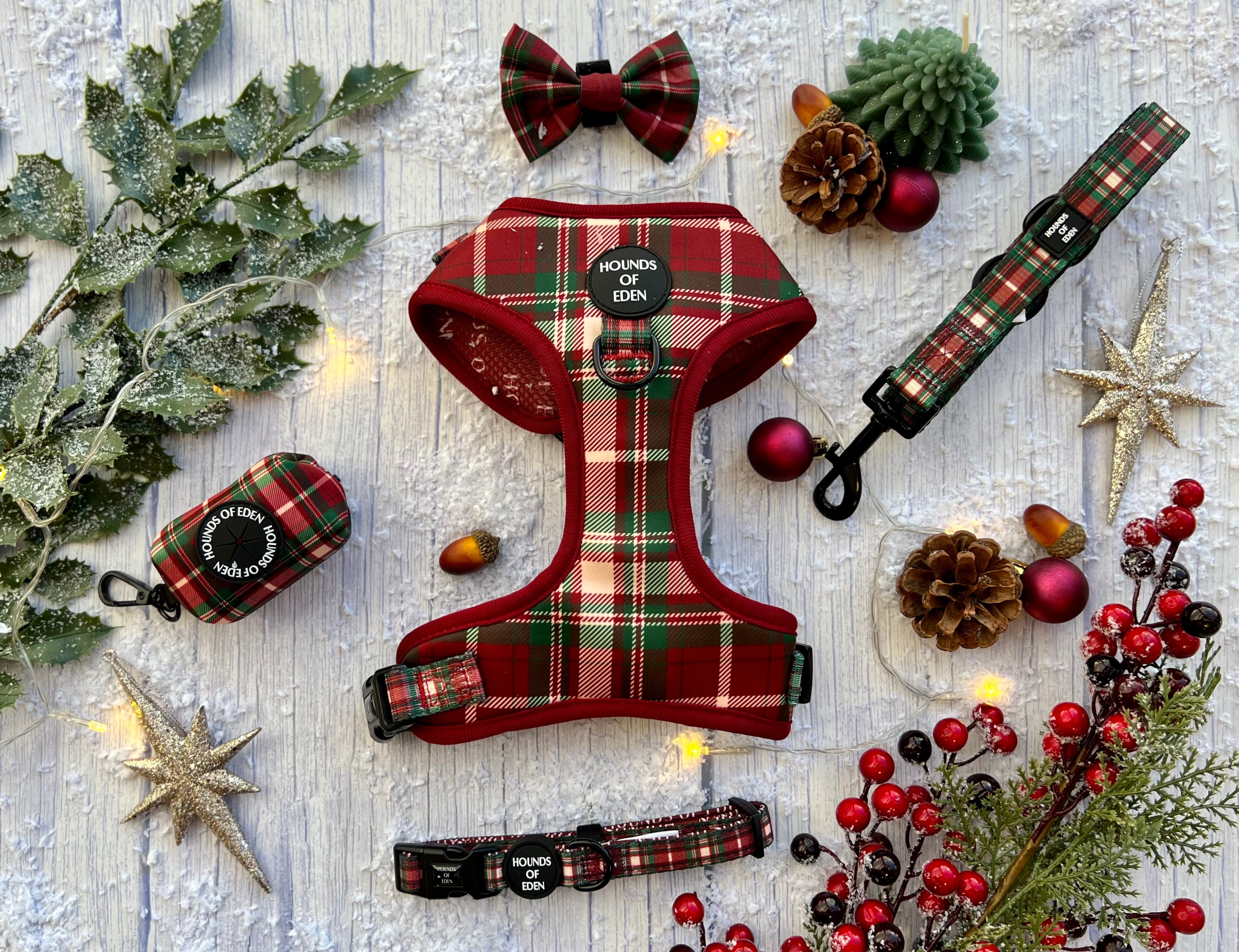 Tartan Me Up - Red & Cream Tartan Design Dog Lead