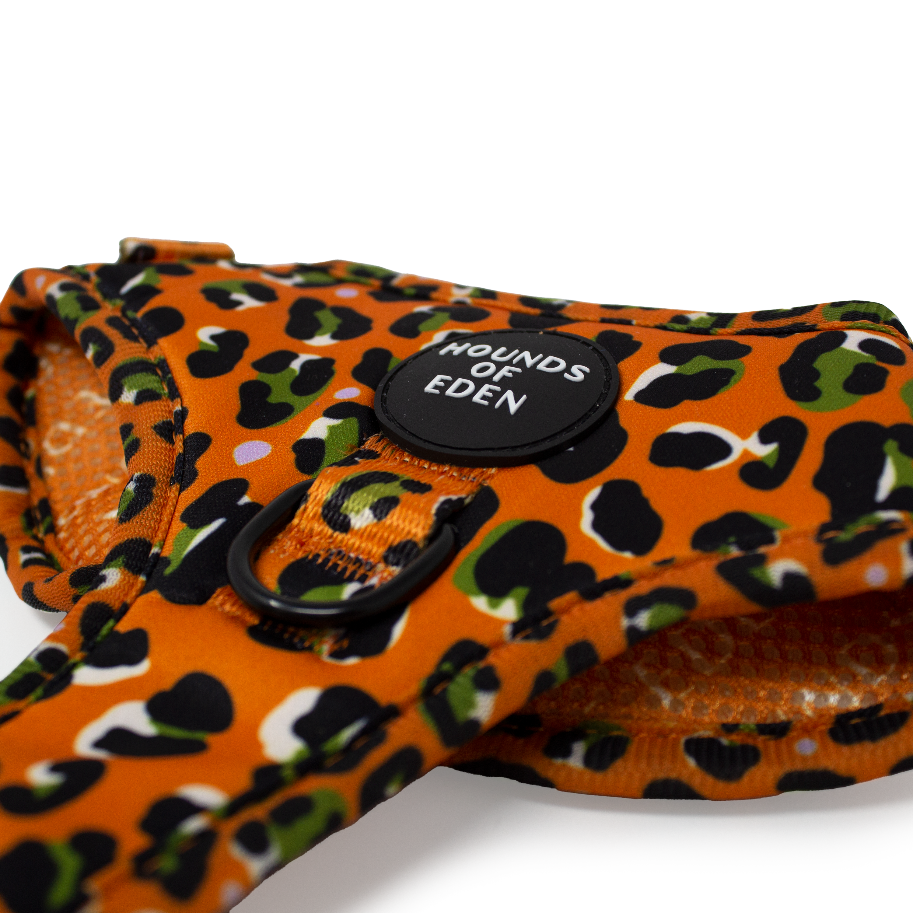 Burnt Orange Leopard Design Dog Harness