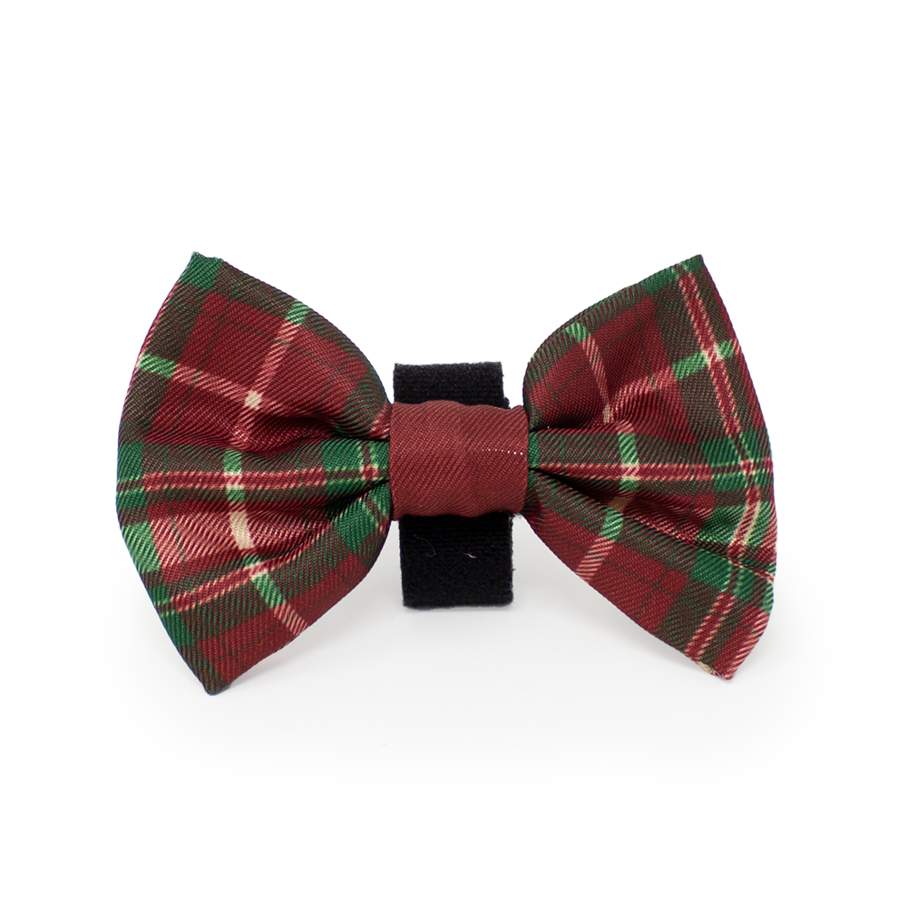 Tartan Me Up - Red & Cream Tartan Design Dog Bow Tie