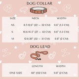 Fashion-forward dog collar adorned with a playful pink, lilac, and purple design, a stylish accessory for your pet