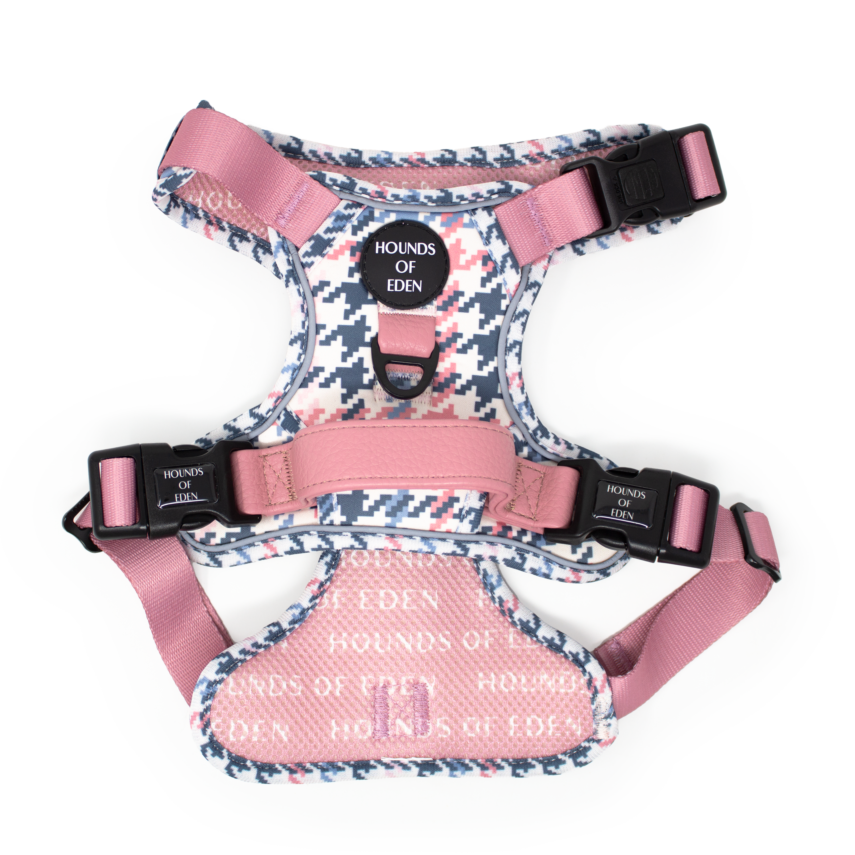 Pink Houndstooth Dog Supaw Strong Lite™ Harness (XS-XL)