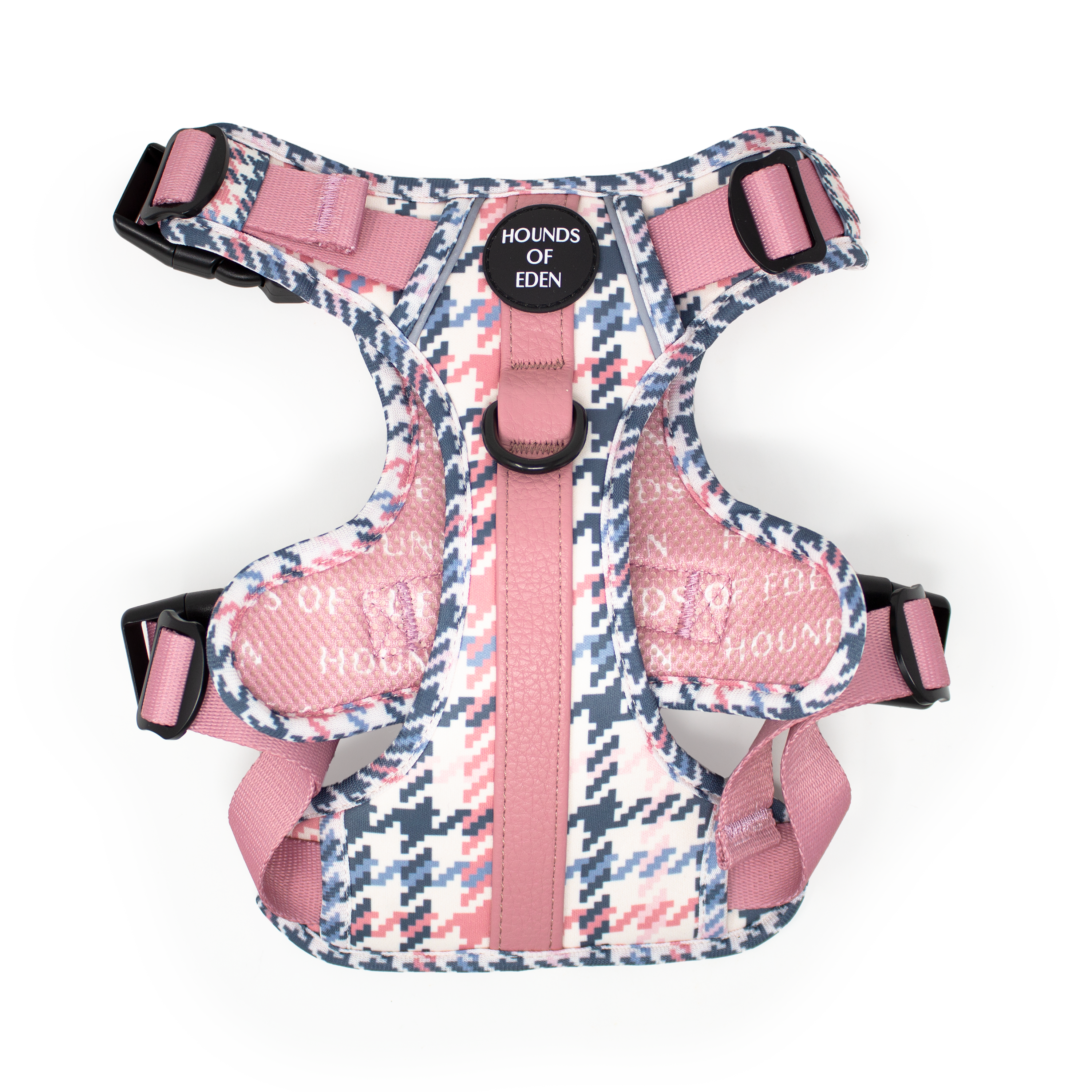 Pink Houndstooth Dog Supaw Strong Lite™ Harness (XS-XL)