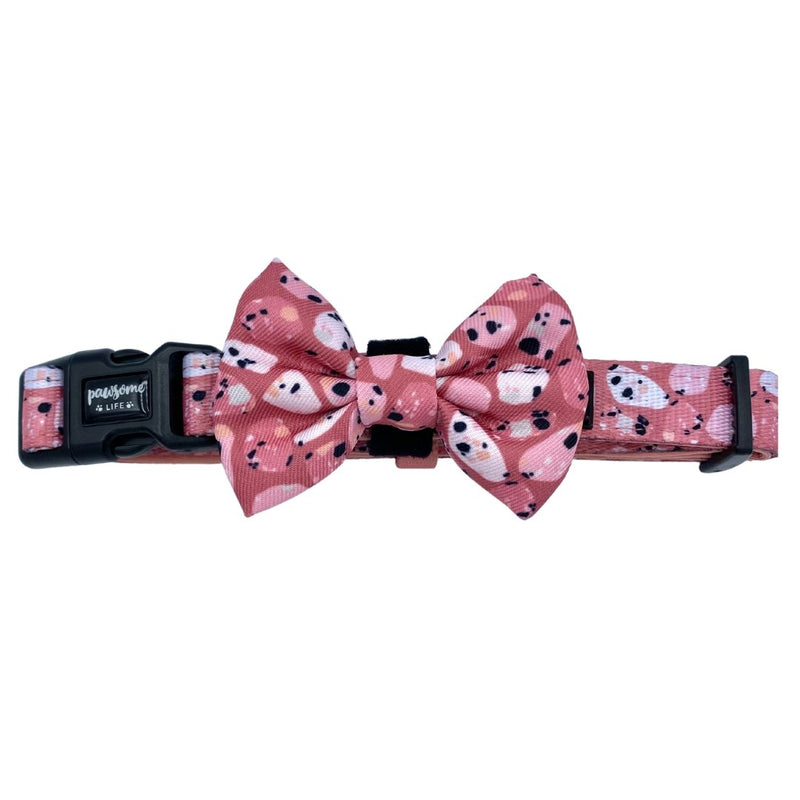 Cute bow tie dog collar with Velcro fastening