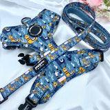 Cute dog leads and collars sets up with designer patters