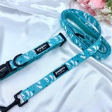 Adjustable cute dog collars uk with designer patterns for puppy and small to medium dogs featuring quick release buckle