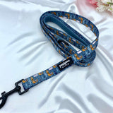 Cute dog leads and collars sets up with designer patters