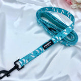 Cute dog leads and collars sets up with designer patters